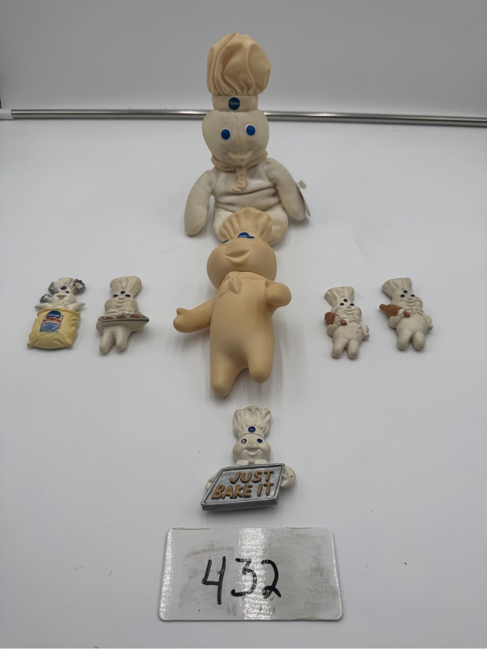 Vintage Pillsbury Doughboy Figurine Plush Magnet Lot Just Bake It Kitchen Decor